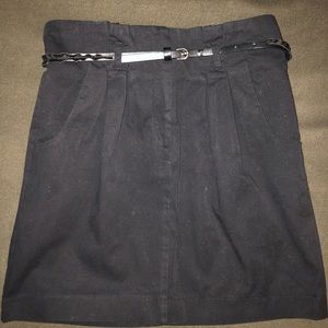 Topshop high waisted pleated belted mini skirt